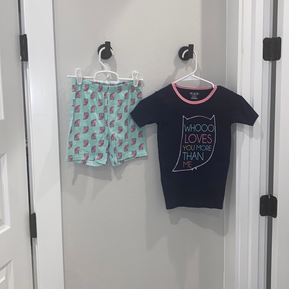 EUC Girls TCP The Children’s Place Size 10 Sleep Set PJs Pajamas OWL Print